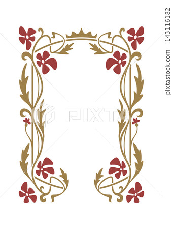 Frame With Floral Ornaments Art Nouveau Frame With Floral Ornaments Art Nouveau 143116182