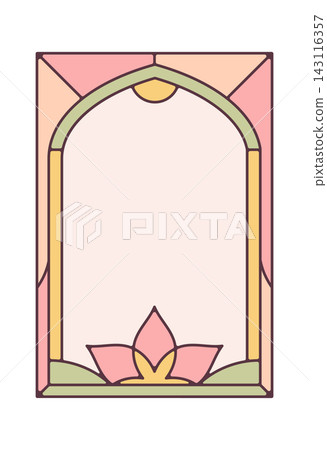 Frame With Arch Window Outline Frame With Arch Window Outline 143116357
