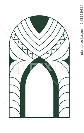 Arch Ornament Deco Outline Arch Ornament Deco Outline 143116433