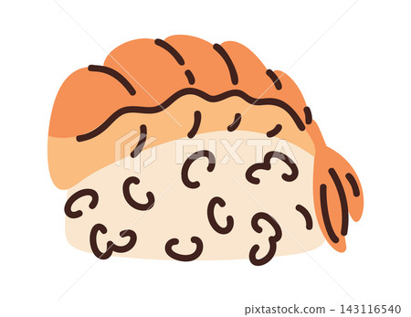Sushi Nigiri Seafood Icon In Cartoon Style Sushi Nigiri Seafood Icon In Cartoon Style 143116540