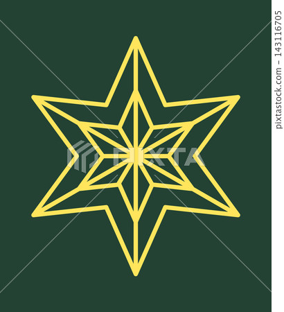 Star Geometry Ornament Art Deco Line Star Geometry Ornament Art Deco Line 143116705