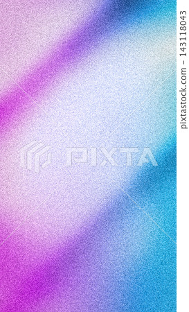 Electric abstract magenta, blue, and white gradient with diagonal light streaks and a fine grainy texture. A bright vertical backdrop for contemporary design 143118043