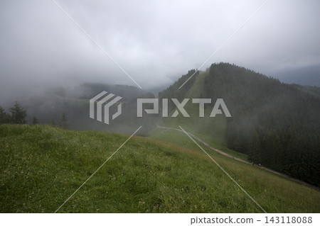 Panoramic view from Hornle mountain in Bavaria, Germany Panoramic view from Hornle mountain in Bavaria, Germany 143118088