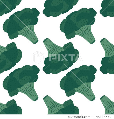 Broccoli Vector Seamless Pattern Broccoli Vector Seamless Pattern 143118359