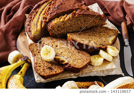 Banana fruit bread made by a Australian recipe Banana fruit bread made by a Australian recipe 143118657
