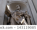 Saint Paul the Apostle on the facade of Parish Church of the Holy Blood in Graz, Styria, Austria 143119085