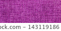 Magenta woven textile texture background, macro. Structure of purple fabric material backdrop with weave pattern 143119186