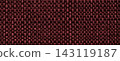 Dark wine woven textile texture background, macro. Structure of burgundy fabric material backdrop with weave pattern 143119187