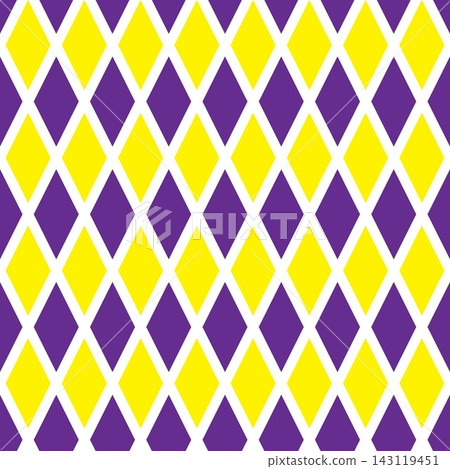 Seamless modern texture with yellow and violet rhombuses Seamless modern texture with yellow and violet rhombuses 143119451