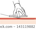PICC insertion procedure 8: Illustration of compression hemostasis during dilator removal 143119882