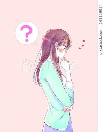 A woman who thinks about love. A woman who thinks about love. 143119934