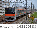 8 series 205 trains running on the Musashino Line 143120588
