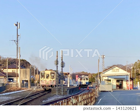 茨城縣日立仲市日立仲海濱鐵道阿吉浦站的景色 143120621