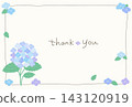 Simple Hydrangea Thank You Card 143120919