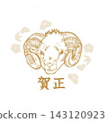 生肖插圖：羊（羊年）- 赭石色 143120923