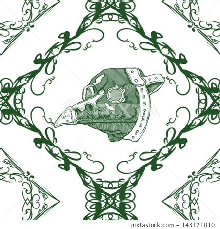 Plague mask, green 143121010
