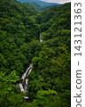 Kirifuri Falls, surrounded by fresh greenery. 143121363