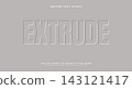 Extrude vector 3d editable text effect 143121417