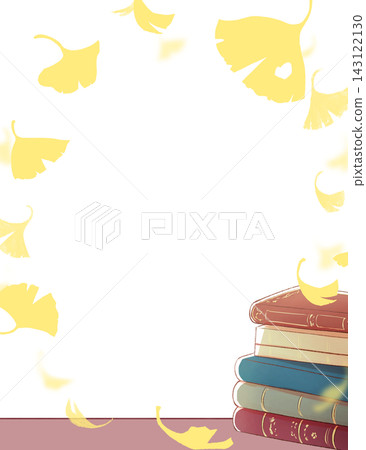 A Western-style book on a desk; a silhouette of a ginkgo tree. A Western-style book on a desk; a silhouette of a ginkgo tree. 143122130