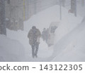 Roads covered in heavy snow 143122305