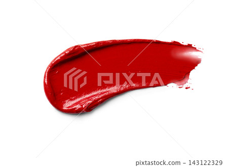 Red lipstick swatch isolated on transparent background Red lipstick swatch isolated on transparent background 143122329