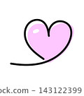 Hand-painted heart 143122399