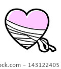 Heart and bandage 143122405