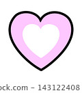 Hand-drawn hearts (white heart pattern) 143122408