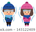 Illustration of a child on a cold day 143122409