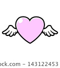 heart with angel wings 143122453