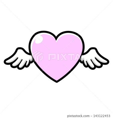 heart with angel wings heart with angel wings 143122453