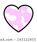 Hand-drawn heart (with cloud pattern) 143122455