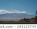Khor Virap temple and Mount Ararat as seen from the surrounding fields in Armenia 143123739