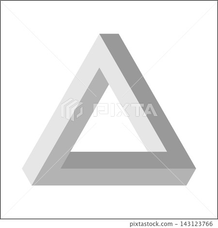 This piece showcases a Penrose triangle, an impossible object that challenges perceptions. Its three-dimensional design creates an intriguing optical illusion inviting curiosity and wonder. This piece showcases a Penrose triangle, an impossible object that challenges perceptions. Its three-dimensional design creates an intriguing optical illusion inviting curiosity and wonder. 143123766