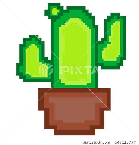 Pixel art cactus in pot green desert plant retro game element sticker print visual graphic clipart artwork design icon element illustration Pixel art cactus in pot green desert plant retro game element sticker print visual graphic clipart artwork design icon element illustration 143123777