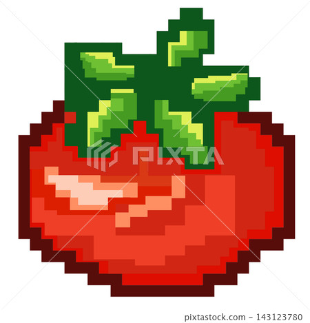 Pixel art fresh red tomato vegetable healthy organic food retro game element sticker print visual graphic clipart artwork design icon element illustration Pixel art fresh red tomato vegetable healthy organic food retro game element sticker print visual graphic clipart artwork design icon element illustration 143123780