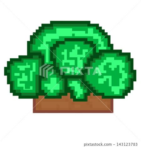 Pixel art broccoli plant in pot green vegetable gardening retro game element sticker print visual graphic clipart artwork design icon element illustration Pixel art broccoli plant in pot green vegetable gardening retro game element sticker print visual graphic clipart artwork design icon element illustration 143123783