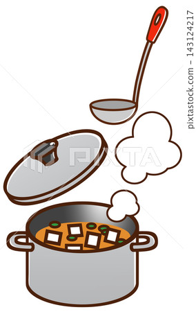 豆腐味噌湯(用雙耳鍋盛裝) 豆腐味噌湯(用雙耳鍋盛裝) 143124217