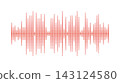 Red music equalizer icon, without background 143124580