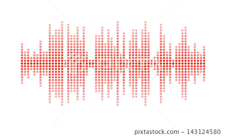 Red music equalizer icon, without background Red music equalizer icon, without background 143124580