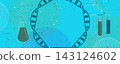 Futuristic helix structure, DNA strands, connected neural web 143124602