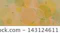 Futuristic helix structure, DNA strands, connected neural web 143124611