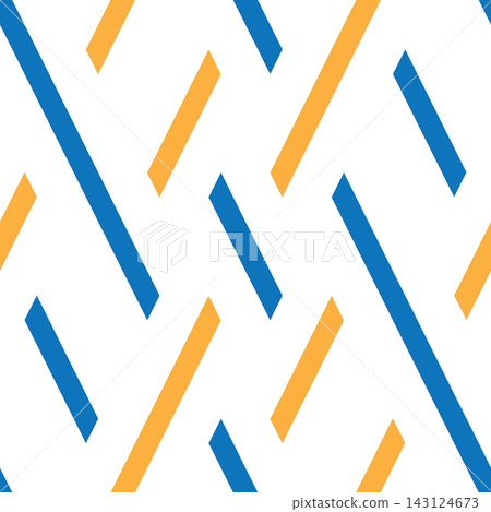 Pattern with orange and blue stripes 143124673