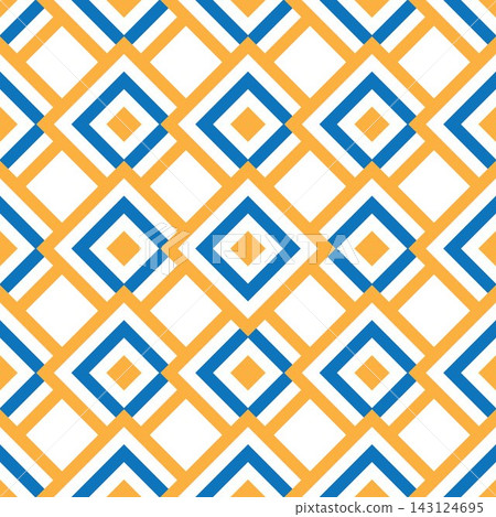 Seamless pattern with colored squares(orange and blue) (2) Seamless pattern with colored squares(orange and blue) (2) 143124695