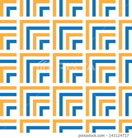 Seamless pattern with orange and blue lines Seamless pattern with orange and blue lines 143124717
