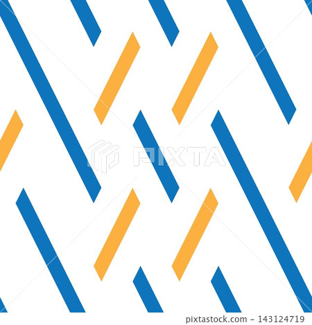 Seamless pattern with orange and blue segments Seamless pattern with orange and blue segments 143124719