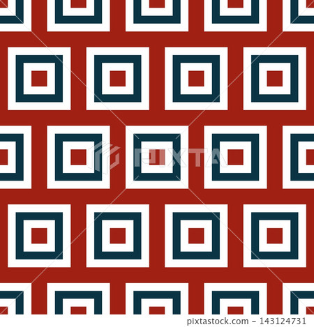 Seamless pattern with red and green squares 143124731