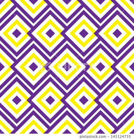 Seamless pattern with yellow and violet squares (2) 143124735