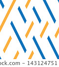 Zigzag orange and blue segments 143124751