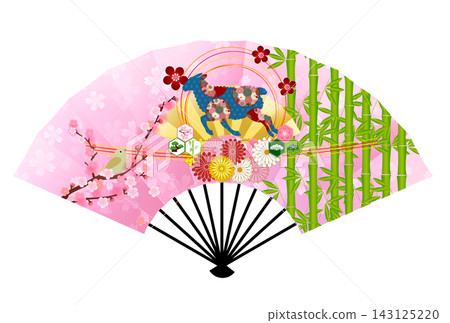 A gorgeous fan design featuring traditional Japanese patterns. A gorgeous fan design featuring traditional Japanese patterns. 143125220